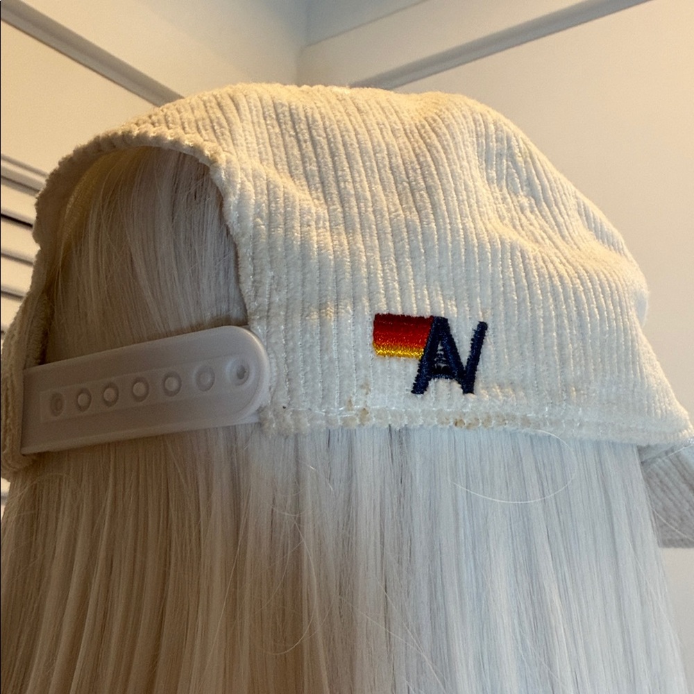 Aviator Nation white corduroy patch hat Mountain sunset logo - Picture 4 of 10